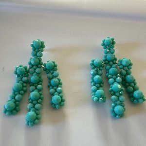 Kate Spade Turquoise Crystal Drop Earrings